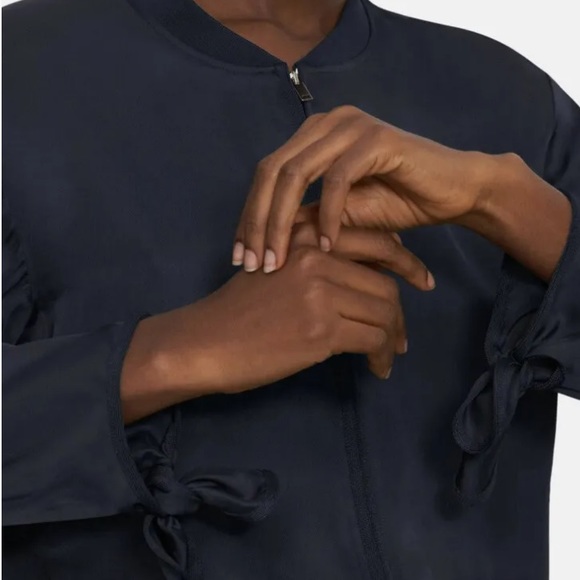 Theory Tie Bomber Jacket, Black, Durham Tech,  Sz M - Picture 4 of 13